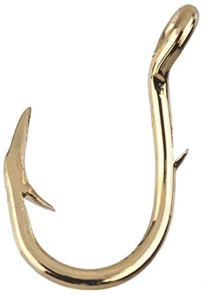 Eagle Claw 038A-12 Classic Fishing Hooks - 10 Pack Gold Finish for Freshwater & Saltwater Angling - Perfect for Bass, Trout, and Panfish