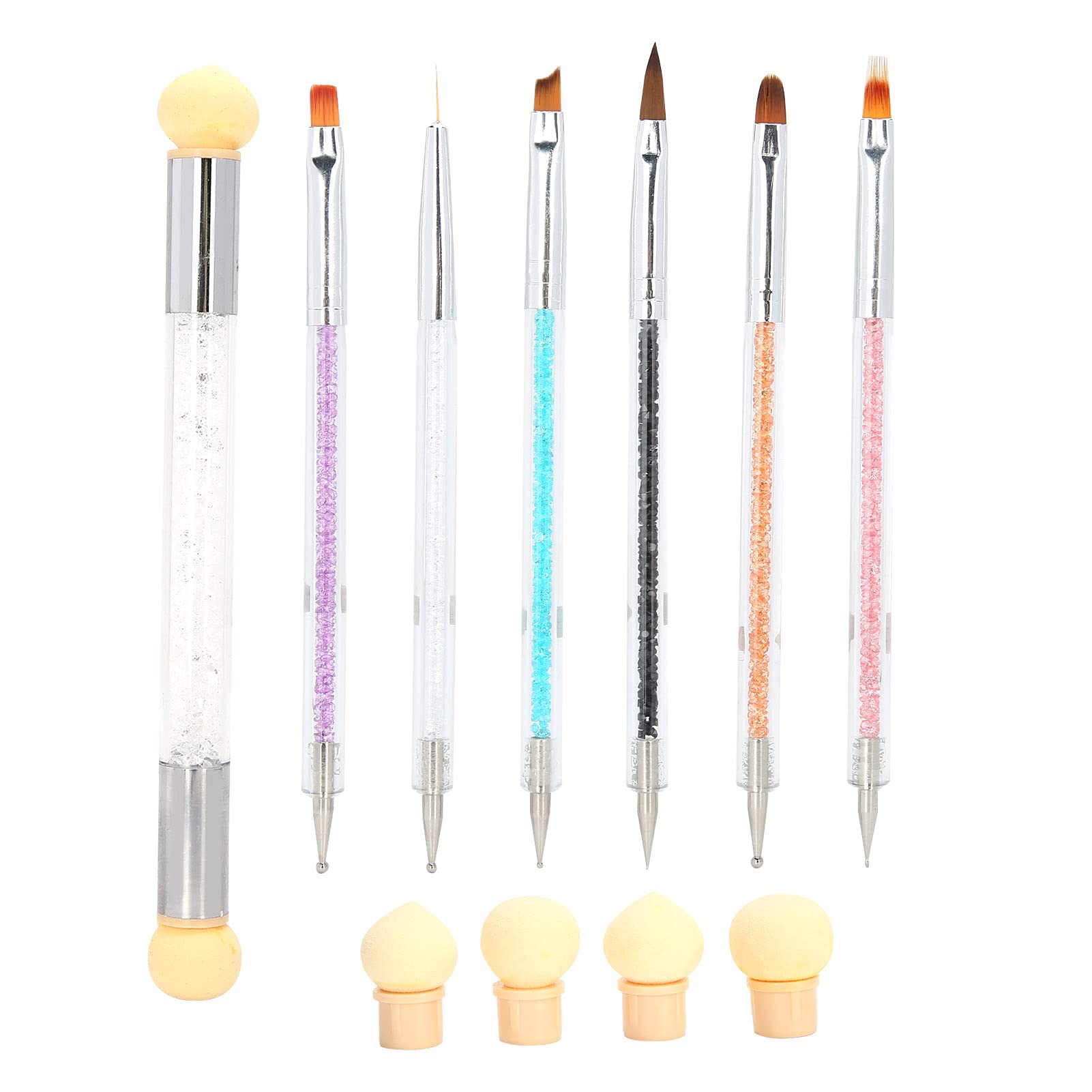 Dual Ended Nail Brush Pens - Soft Deformable Nail Art Pen with Durable Delicate Design for Professional & DIY Manicures | Perfect for Salon, Home Use & Nail Art Enthusiasts