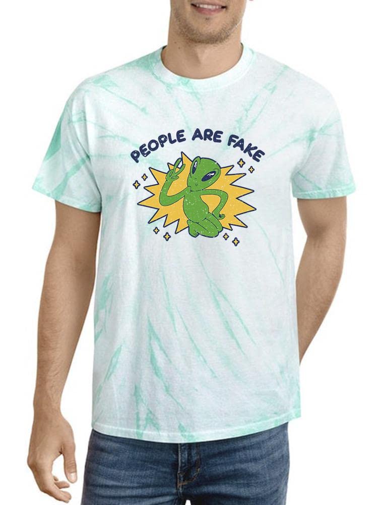 Fake Tie Dye Cyclone Men's T-Shirt - Trendy Printed Graphic Tee for Casual Wear | SmartPrintsInk Designs | Perfect for Street Style, Music Festivals & Everyday Outfits