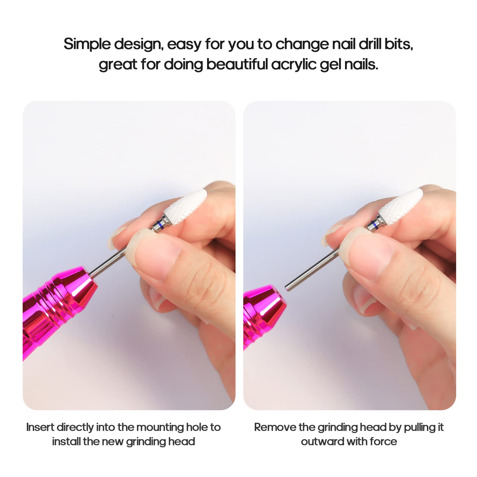 Electric Nail Drill Pen - Portable USB Rechargeable Manicure Tool for Nail Polish Removal, Acrylic Nails & Cuticle Care | Perfect for Home & Salon Nail Art, Gel Polish Removal & Professional Nail Care