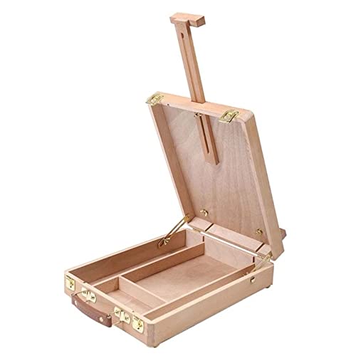 Adjustable Wooden Artist Easel - Portable Sketchbox Paint Palette with Storage for Art Paint, Markers & Sketch Pads - Desktop Display Stand for Artists & Students (Color: A) - Perfect for Studio, Classroom & Outdoor Painting