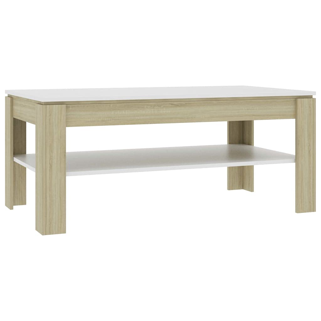 Modern Coffee Table with Storage Shelf - 43.3