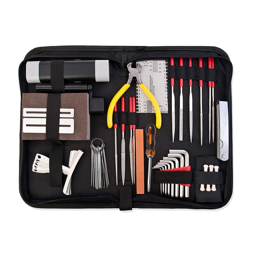 Premium Guitar Maintenance Kit - Complete Guitar Repair Tools Set with Screwdriver, Wrench, String Winder, Cutter & Carry Bag - Professional Musician's Tech Kit for Guitar & Bass Care (Ideal for Home Studio, Live Performances & Travel)