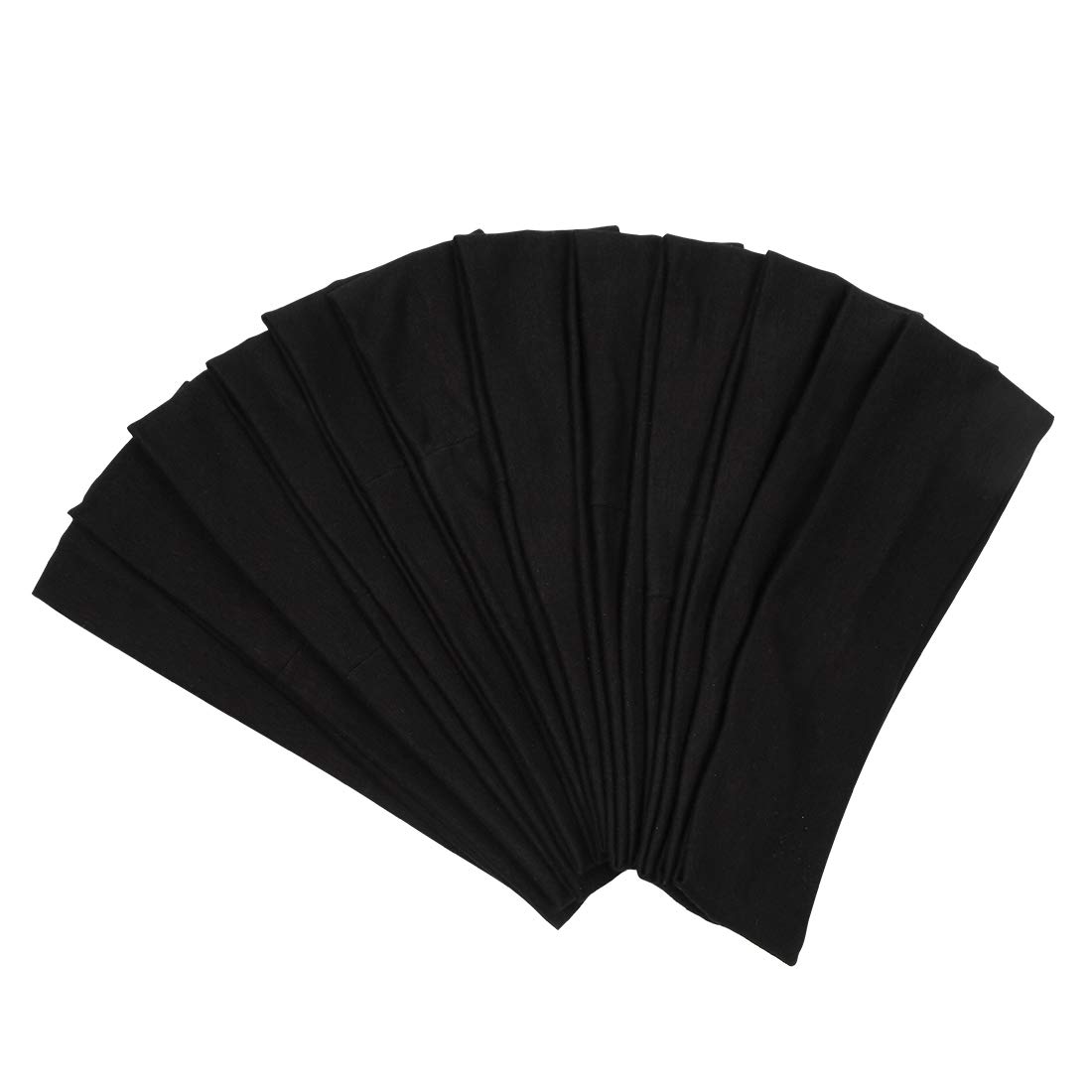 Soft Stretchy Cotton Headbands for Women & Girls - Solid Color Elastic Hairbands for Sports, Workouts, Yoga & Everyday Use