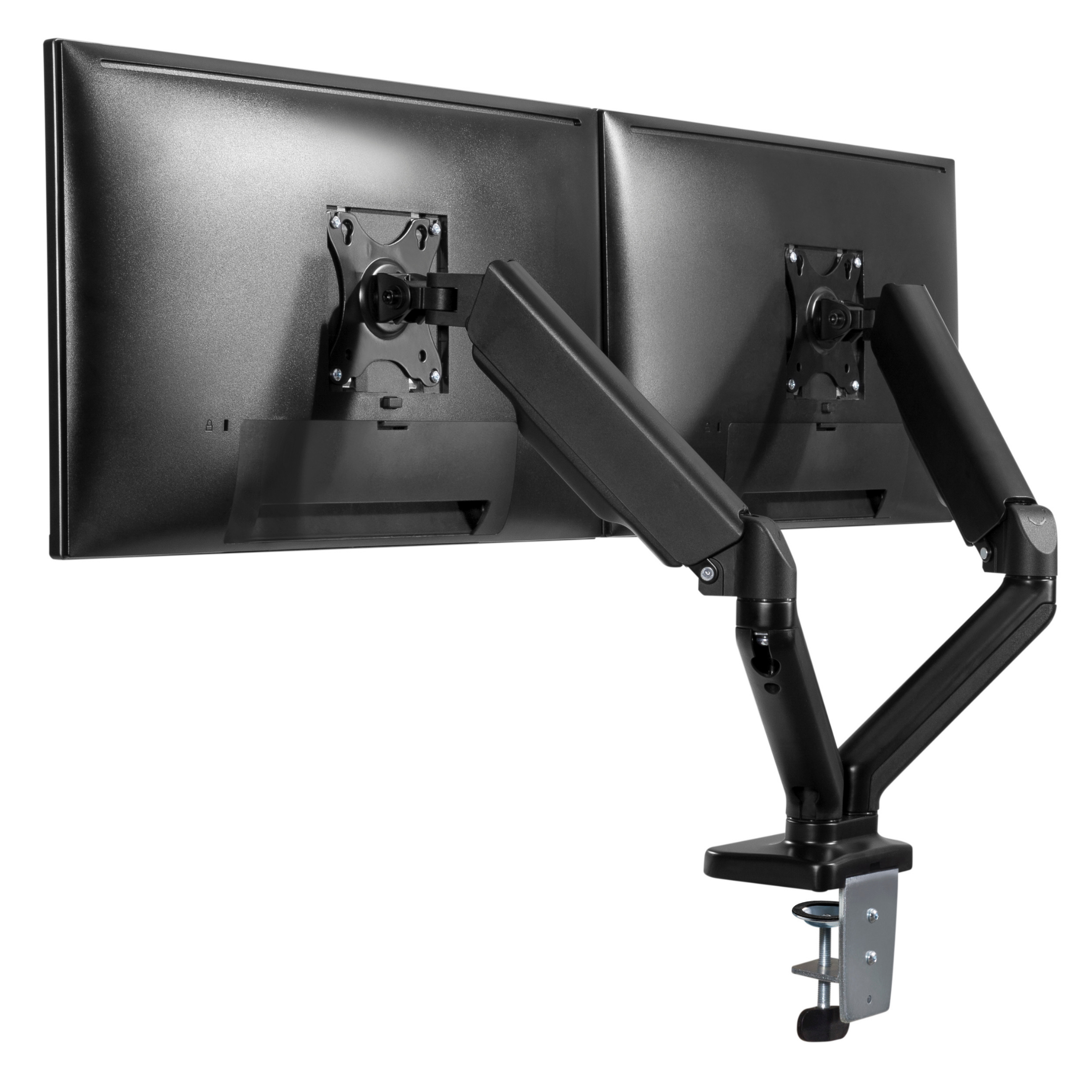 Outshine Dual Monitor Mount Stand - Gas Spring Adjustable Arm for 13-32 Inch Screens - Perfect for Home Office, Gaming & Workspace Setup