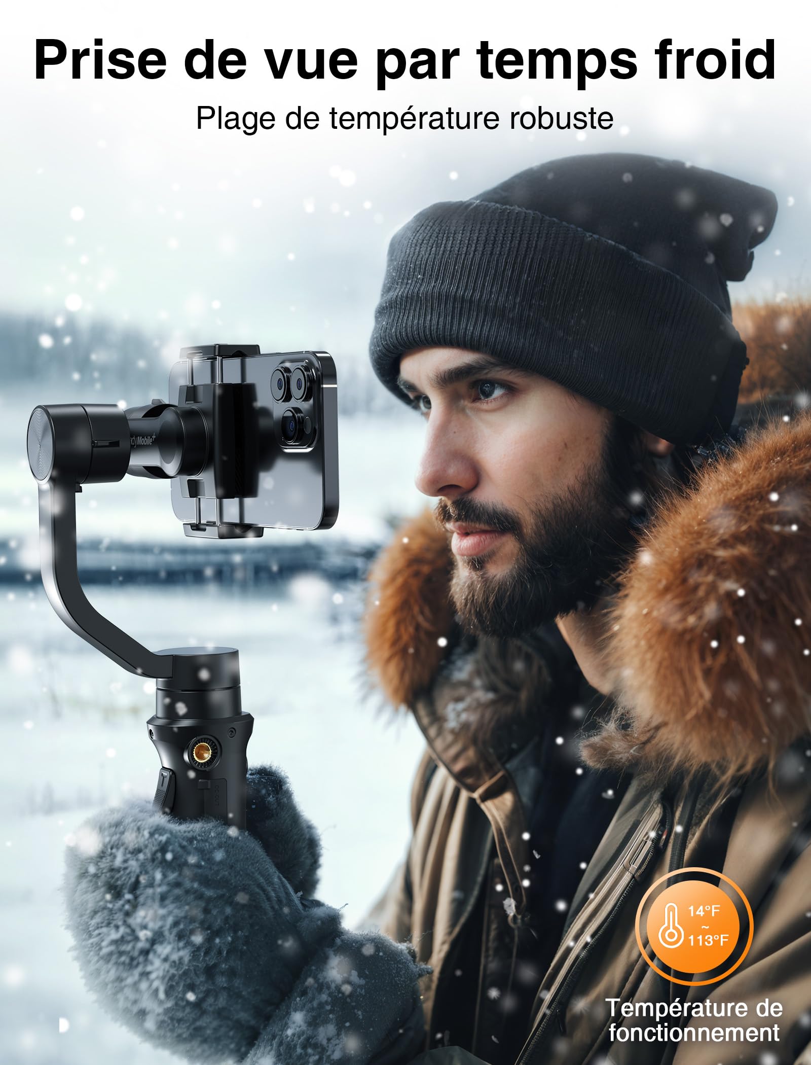 Hohem iSteady Mobile+ 2024 3-Axis Smartphone Gimbal Stabilizer for iPhone 15/14/13/XR, Samsung Galaxy & Huawei - Up to 280g Payload, Portable with App Control - Perfect for Vlogging, Live Streaming & Smooth Video Recording