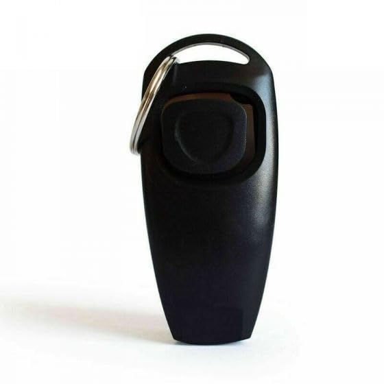 2-in-1 Dog Training Clicker & Whistle - Stop Excessive Barking - Professional Dog Behavior Training Tool - Black - Perfect for Obedience Training, Puppy Training & Behavior Correction