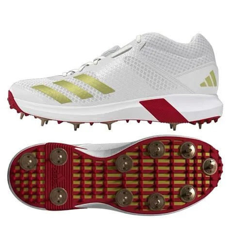 Adidas Adipower Vector MID Gold Met Cricket Shoes 2025 - Premium Cricket Footwear for Men - Perfect for Professional Matches & Training Sessions