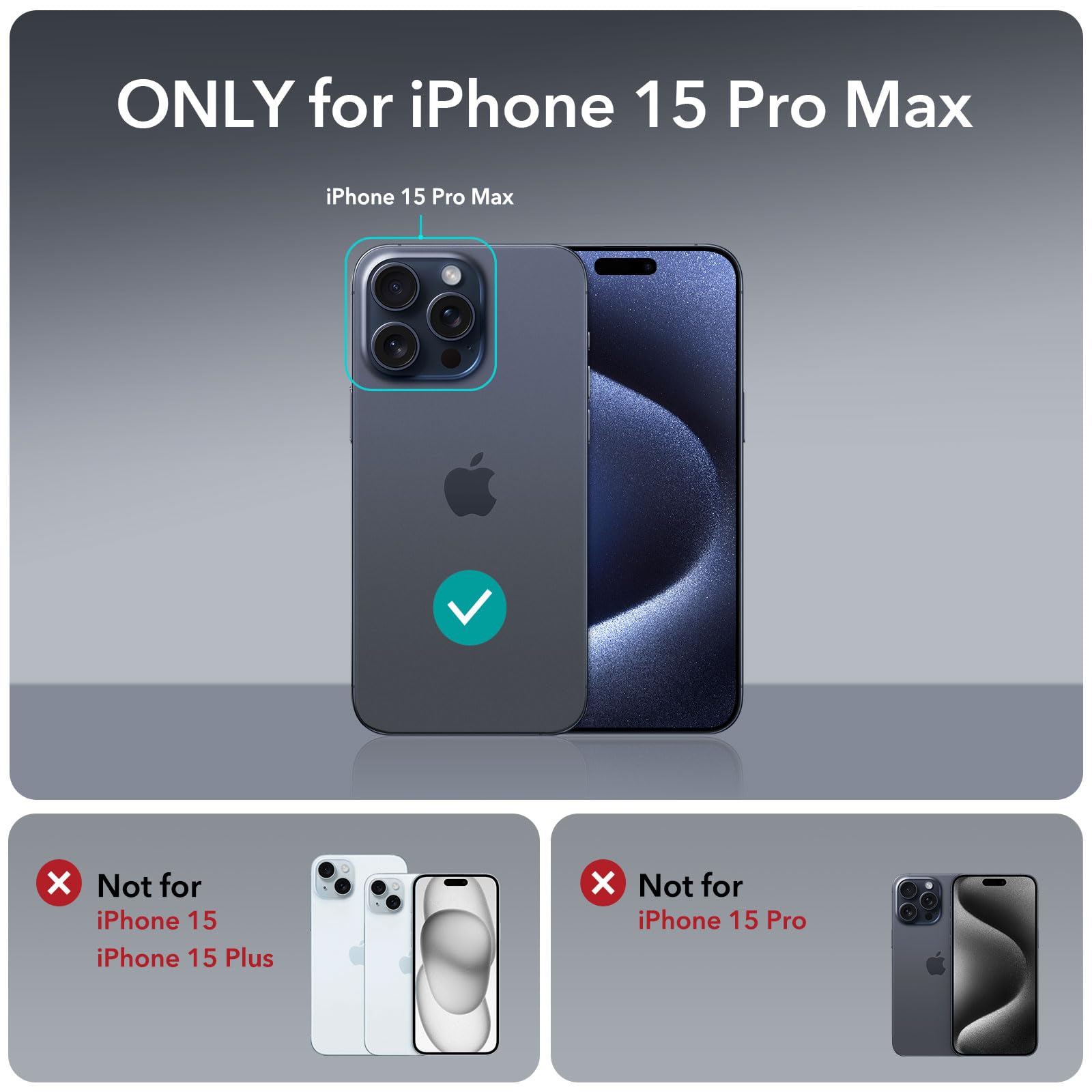 ESR for iPhone 15 Pro Max Case with Stand - Military-Grade Drop Protection (23 ft), Heavy Duty Magnetic Phone Cover Compatible with MagSafe Accessories | Cyber Series in Black | Perfect for Work, Travel & Outdoor Activities