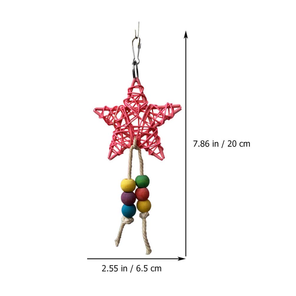 Balacoo 2-Pack Bird Chew Toys for Parrots - Natural Wooden Climbing & Gnawing Skewers - Hanging Playthings for Pet Birds, Parakeets, Cockatiels - Perfect for Cage Decor & Stress Relief