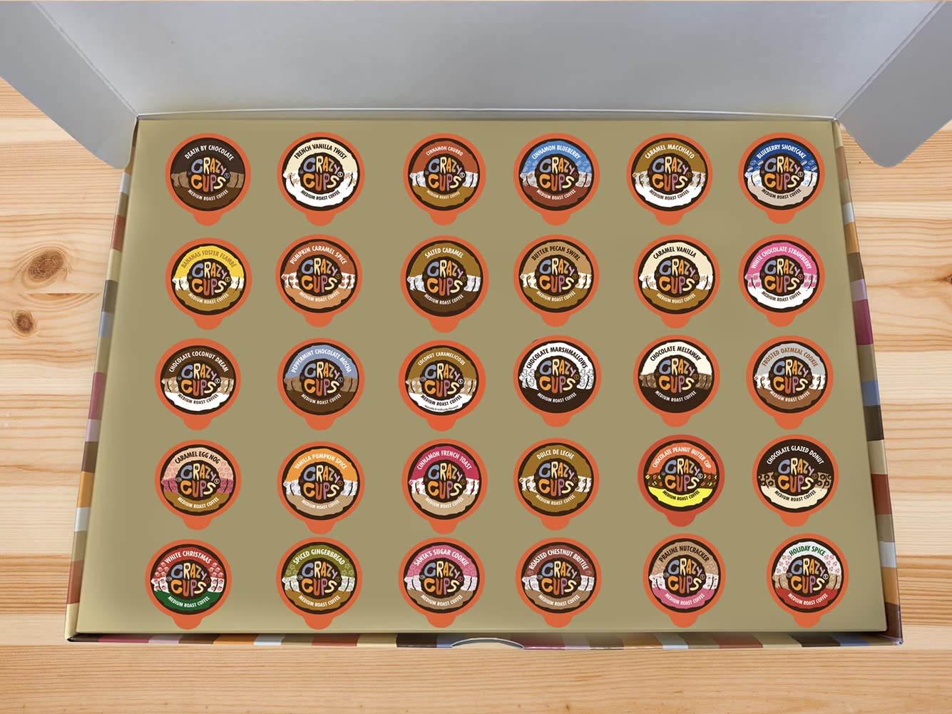 Deluxe Holiday Coffee Gift Box - 30 Keurig K-Cups, Medium Roast, Assorted Flavors for Festive Gifting & Home Brewing