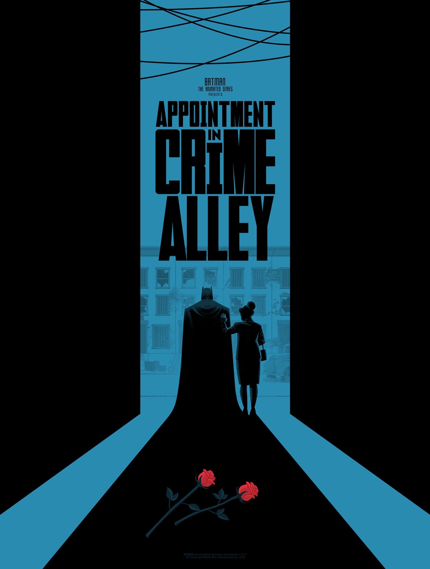 Batman: The Animated Series Crime Alley Variant Screenprinted Poster - Limited Edition DC Comics Wall Art for Home, Office & Man Cave Decor