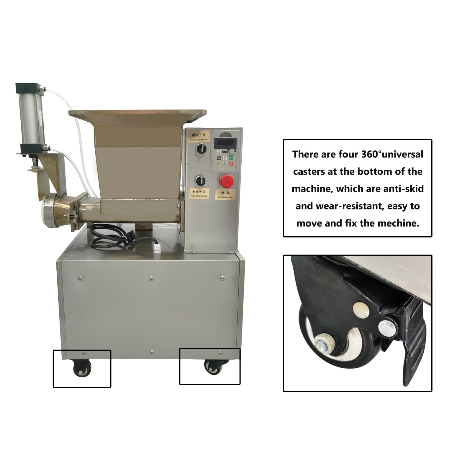 Electric Dough Divider Rounder Machine - Hydraulic Dough Ball Cutter (0.03oz-17.6oz) for Bakery & Pizza Dough | Commercial Bakery Equipment 110V | Perfect for Pizzerias, Bakeries & Home Baking