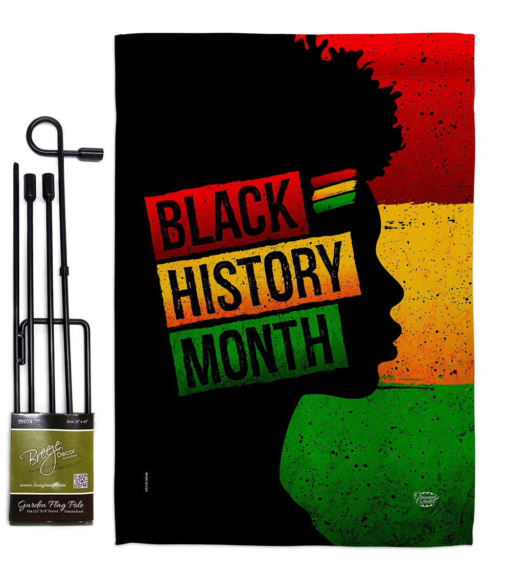 BLM African History Garden Flag Set - Double-Sided Yard Banner for Social Justice