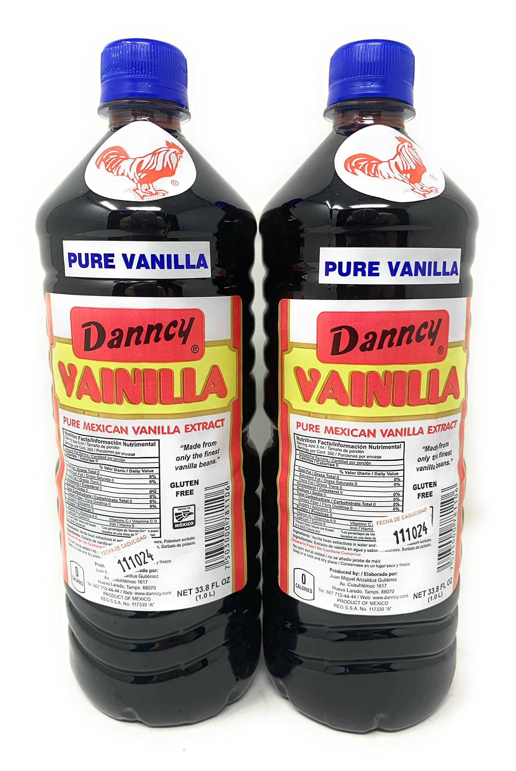 Premium Dark Pure Vanilla Extract - 33oz (2 Pack) - Gourmet Baking & Cooking Essential for Cakes, Cookies & Desserts - Danncy Vanilla Brand