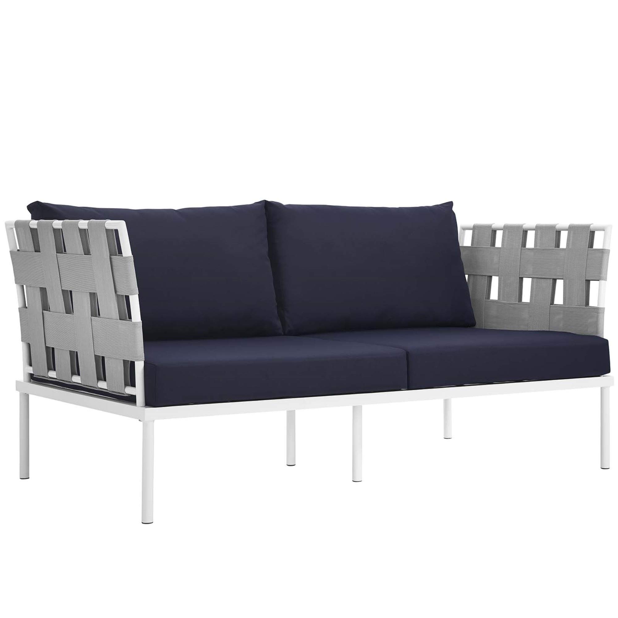 Ergode Harmony Outdoor Patio Sectional Sofa Set - All-Weather Waterproof Wicker Furniture with Modern Design, Machine Washable Cushions & Tempered Glass Coffee Table - Perfect for Backyard, Poolside, and Garden Relaxation