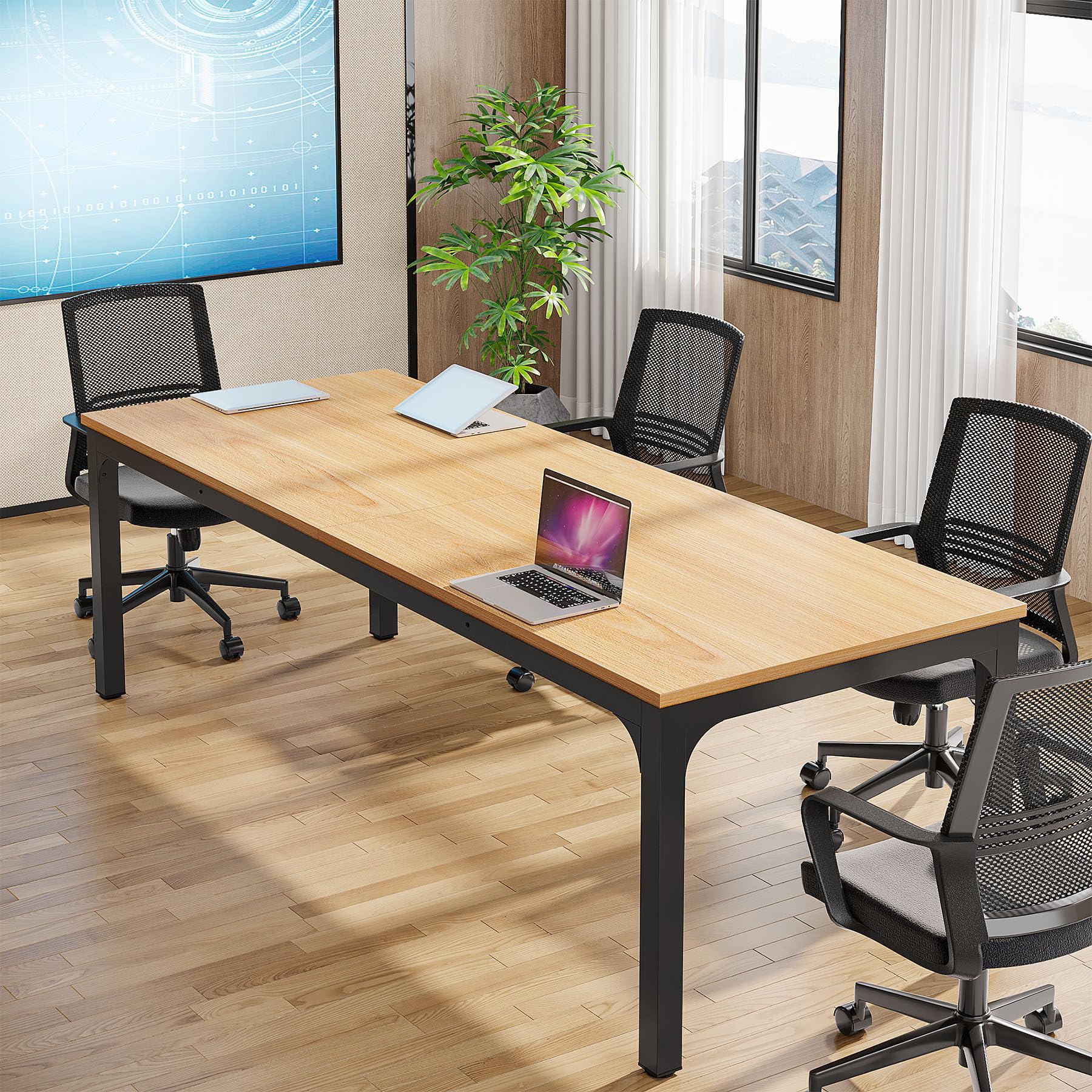 Tribesigns 6.5FT Conference Table - 78.7 Inch Large Rectangle Meeting Table for Office, Seminar & Business - Fits 6-8 People (Table Only) - Perfect for Conference Rooms, Team Meetings & Collaborative Workspaces