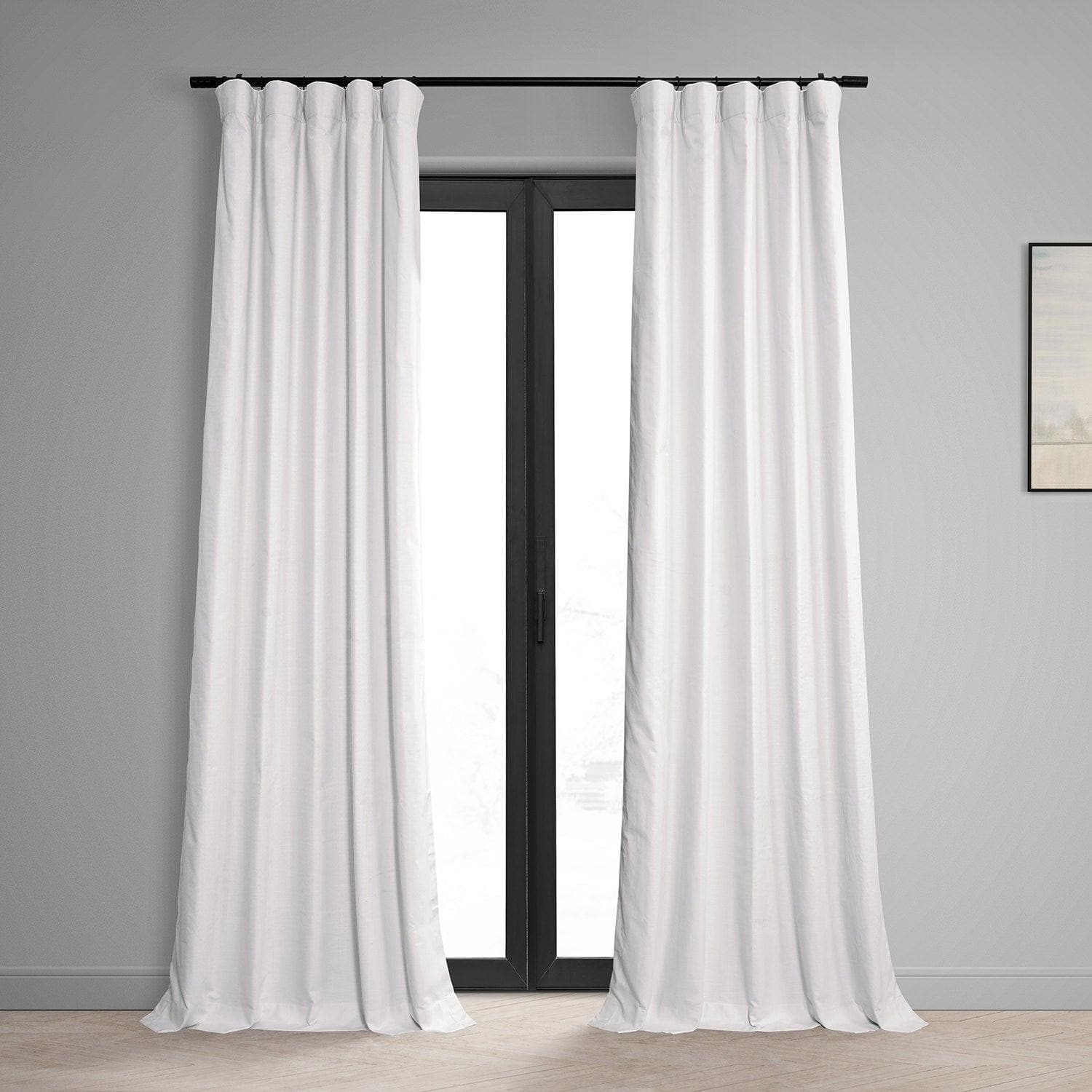 Premium White Dune Textured Cotton Blackout Curtains for Bedroom & Living Room - Noise Reducing, Thermal Insulated, 100% Room Darkening for Better Sleep & Home Decor