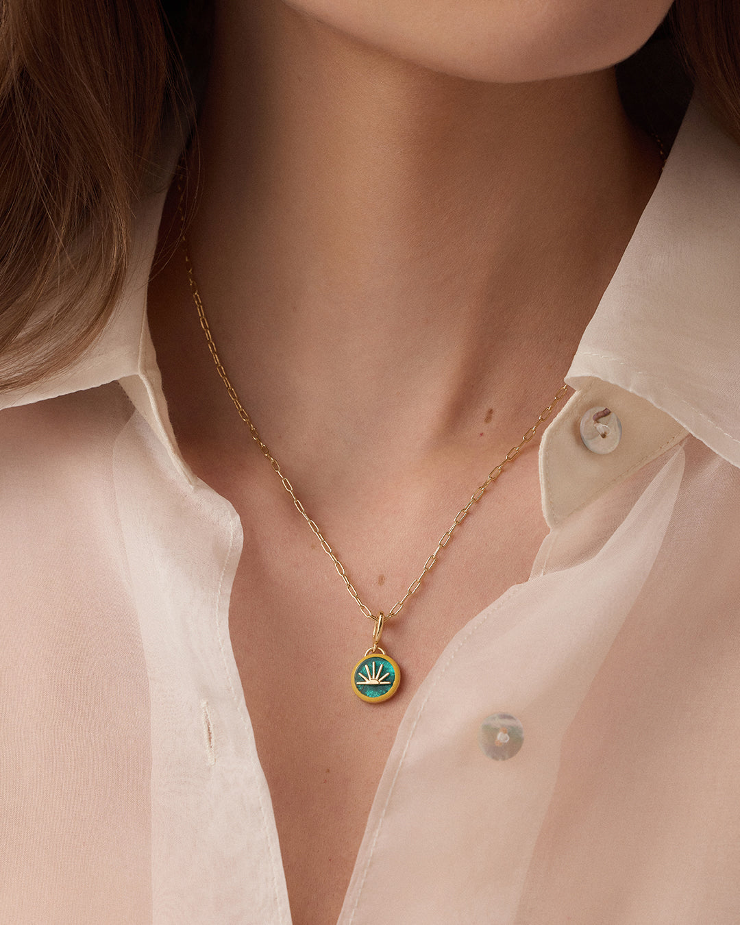 Power Gemstone Parker Charm Necklace - Healing Crystal Jewelry for Women - Perfect for Meditation, Energy Balancing & Spiritual Gifts