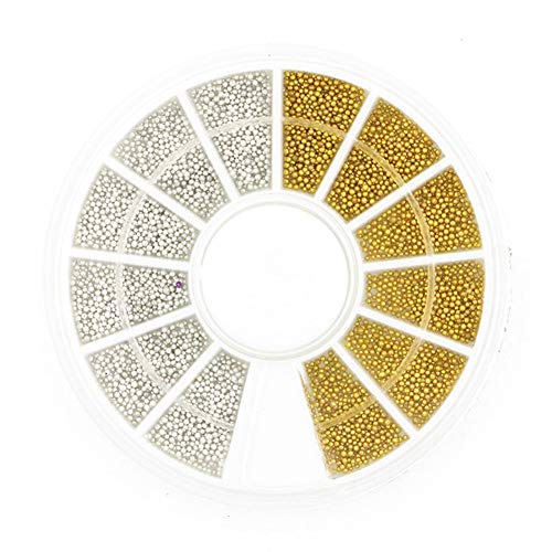 Mixed Nail Caviar Beads & Pearls for DIY Manicure - Assorted Colors Nail Art Decorations Disc - Perfect for Nail Salon, Home Manicure, Party & Wedding Nail Designs