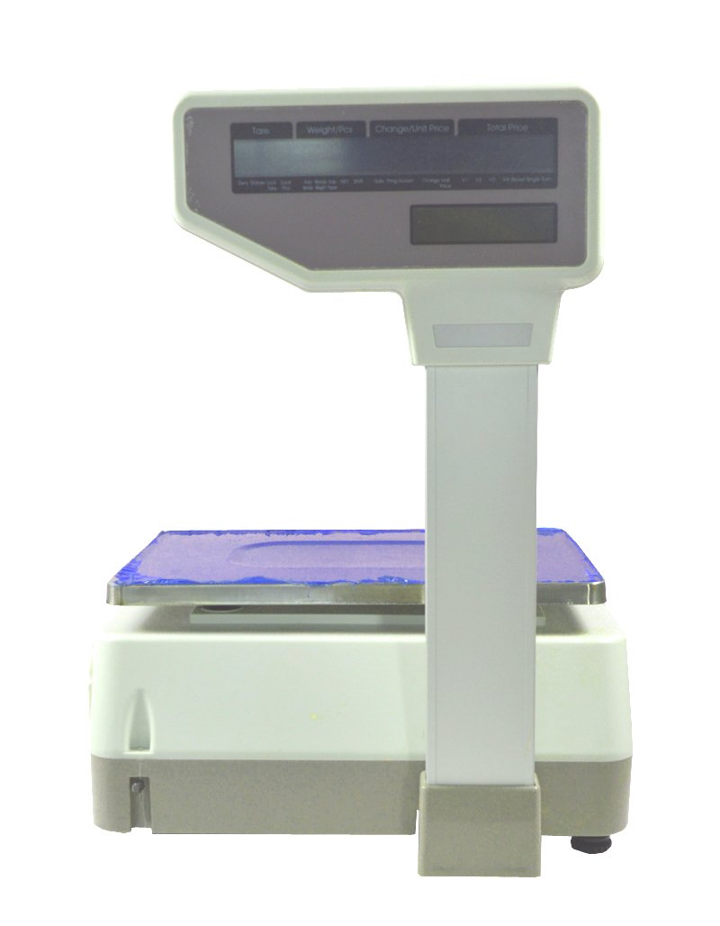 TECHTONGDA 30KG Commercial Digital Counting Scale with Label Printer & 5-Screen Display - Price Computing Scale for Supermarkets, Retail Stores & Warehouses (110V) - Perfect for Inventory Management, Shipping Weighing & Price Labeling