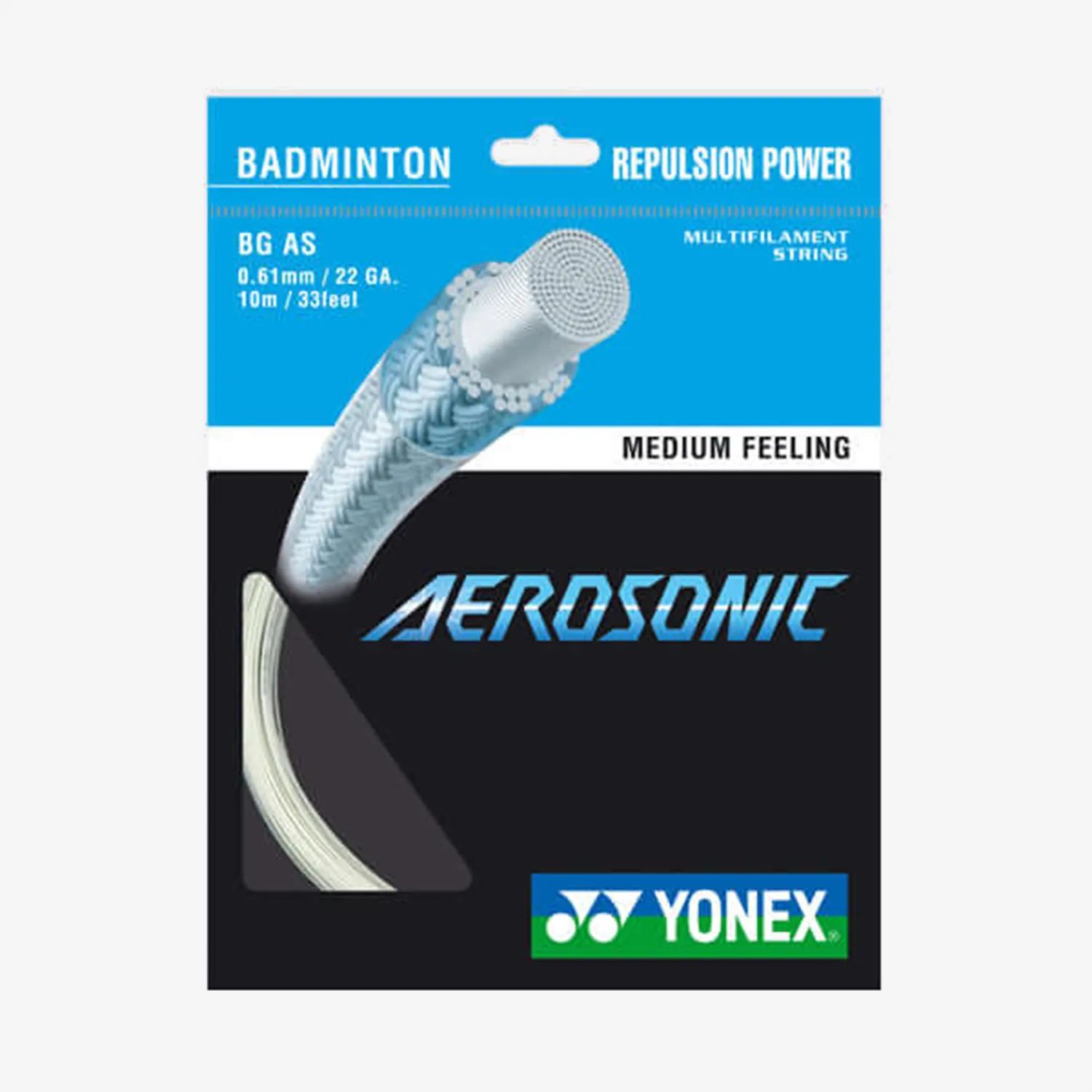 Yonex Aerosonic 10m Badminton String - High Performance Badminton Racket String (3 Color Options) for Professional & Recreational Players - Perfect for Tournaments & Casual Play