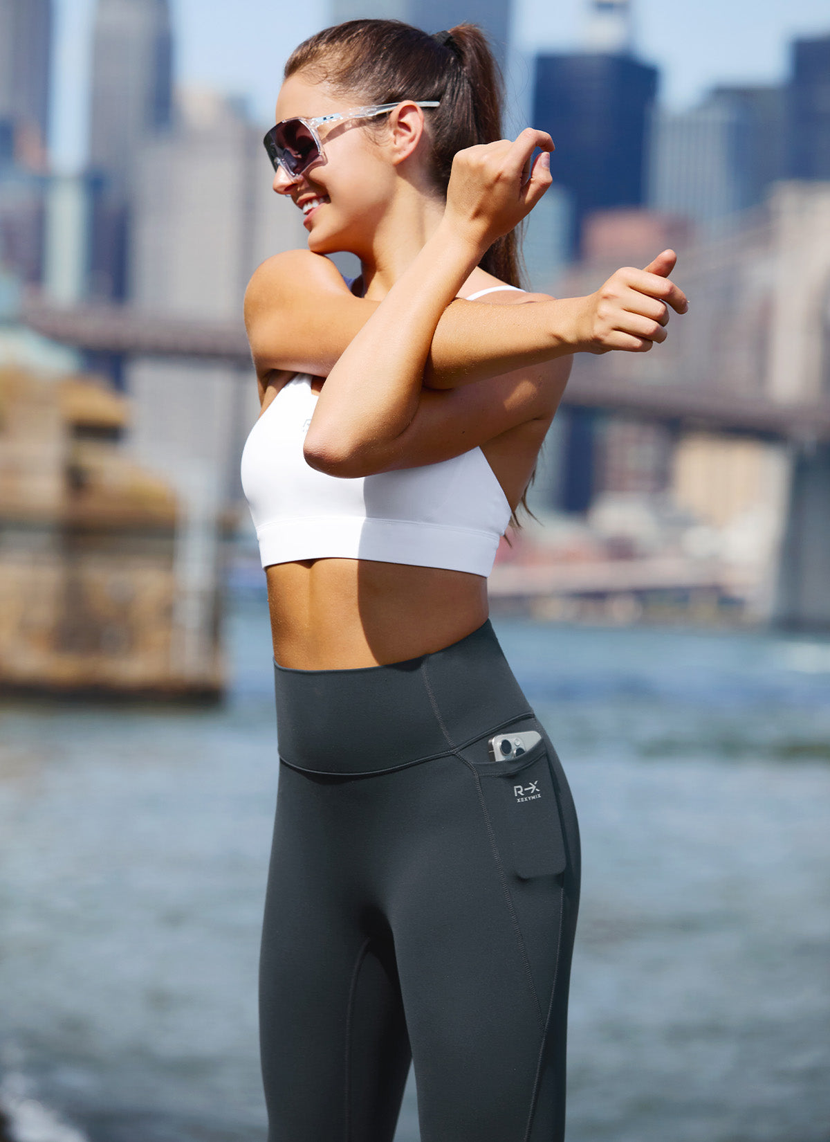 RX Black Label Signature 360N Warm Pocket Leggings for Women - High Waisted Thermal Yoga Pants with Side Pockets - Perfect for Winter Workouts, Running, and Lounge Wear
