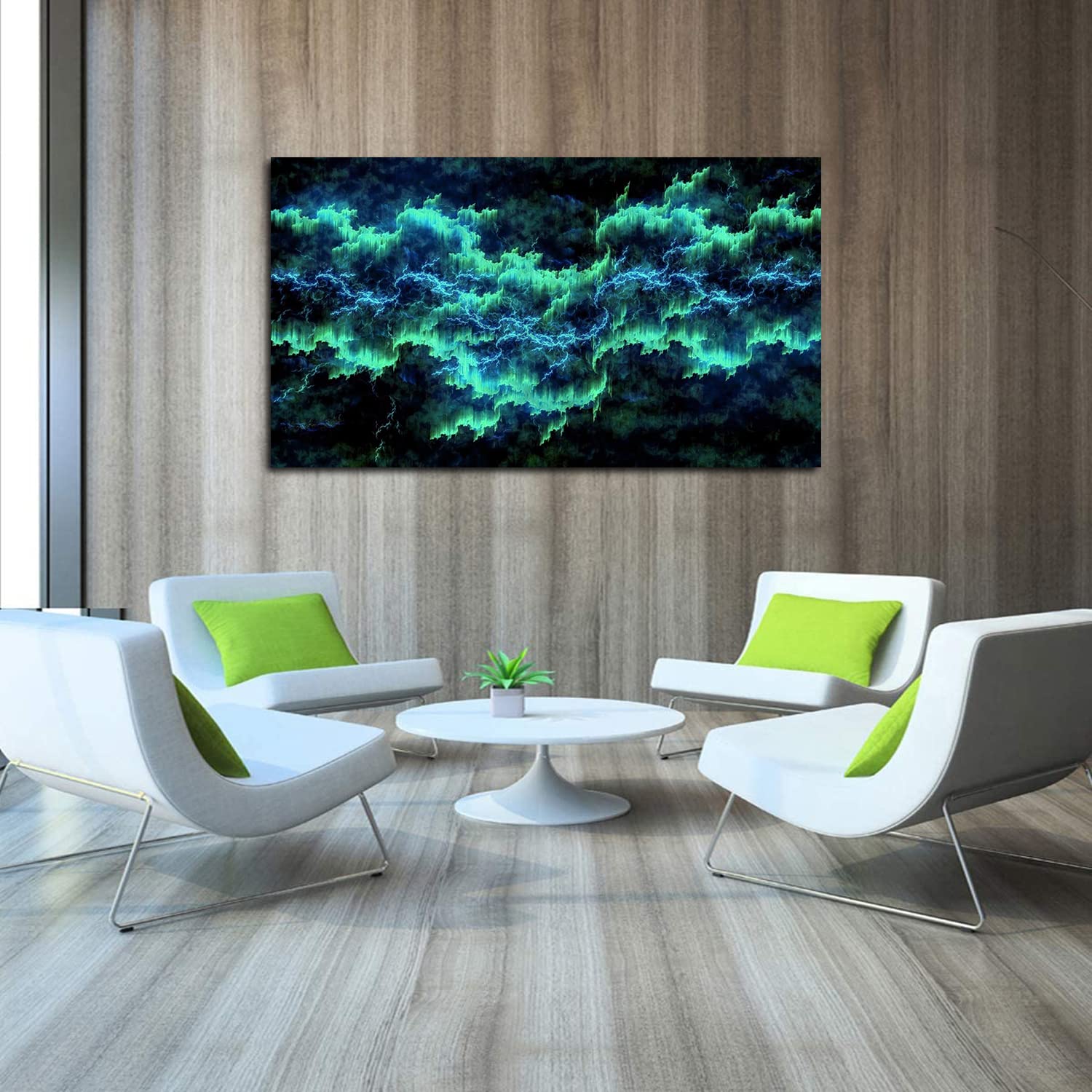 Northern Lights Canvas Wall Art - Aurora Borealis Painting for Home & Office Decor