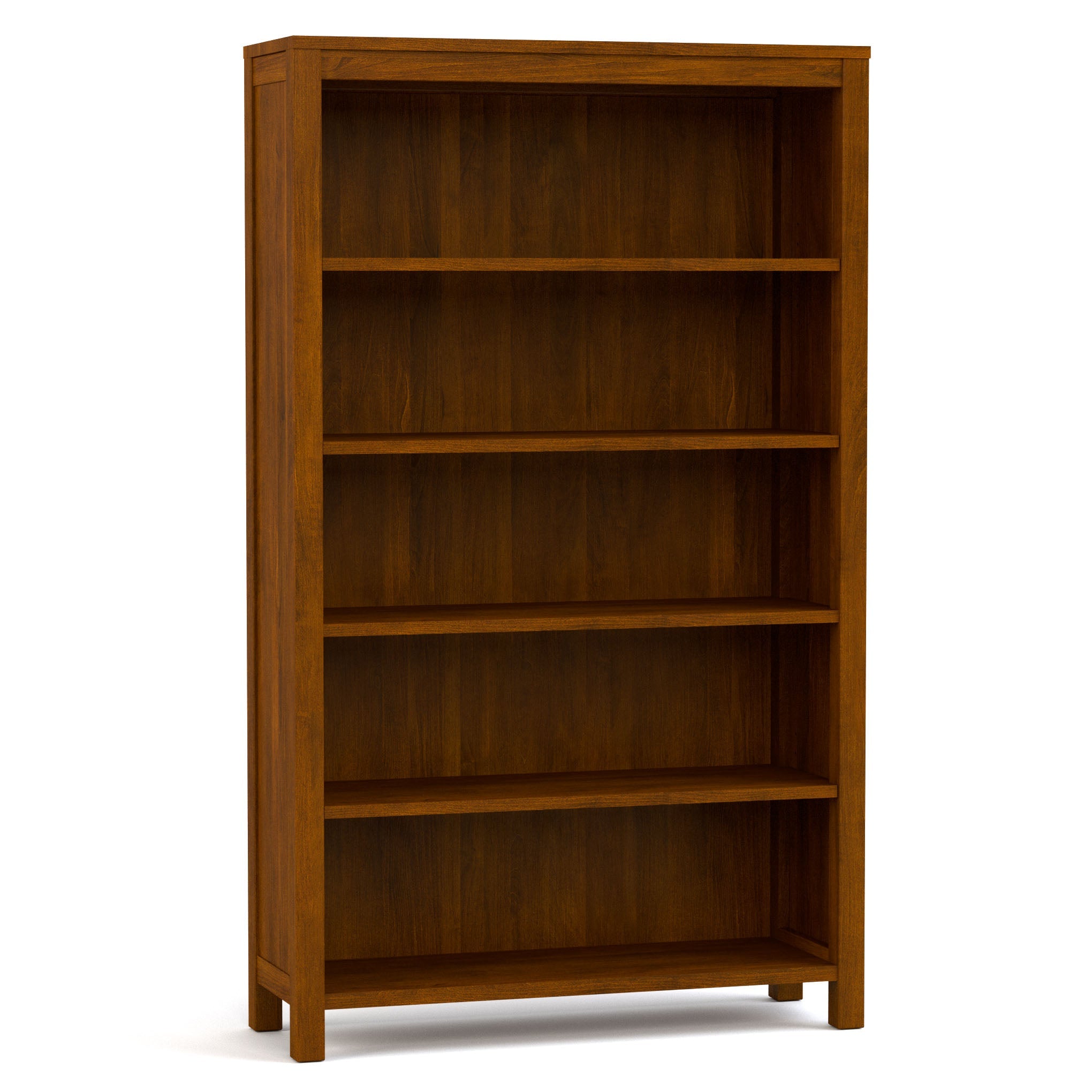 Origins 60 Inch Tall Wooden Bookshelf - 5-Tier Storage Shelf for Living Room, Bedroom, Office & Study - Sturdy Bookcase for Organizing Books, Decor & Essentials