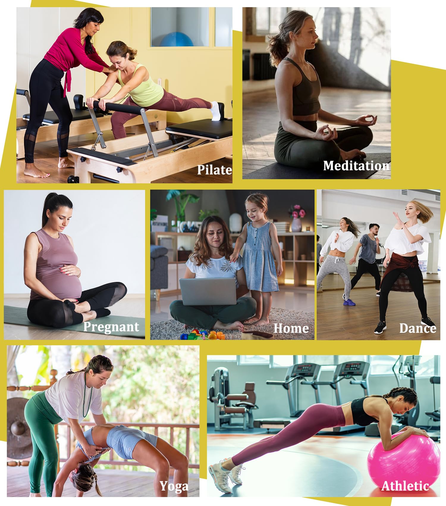 Non-Slip Pilates Socks with Grips for Women - Anti-Skid Yoga Socks for Pure Barre, Hospital Use & Athletic Activities - Perfect for Barre Classes, Yoga Practice, Nursing and Home Workouts