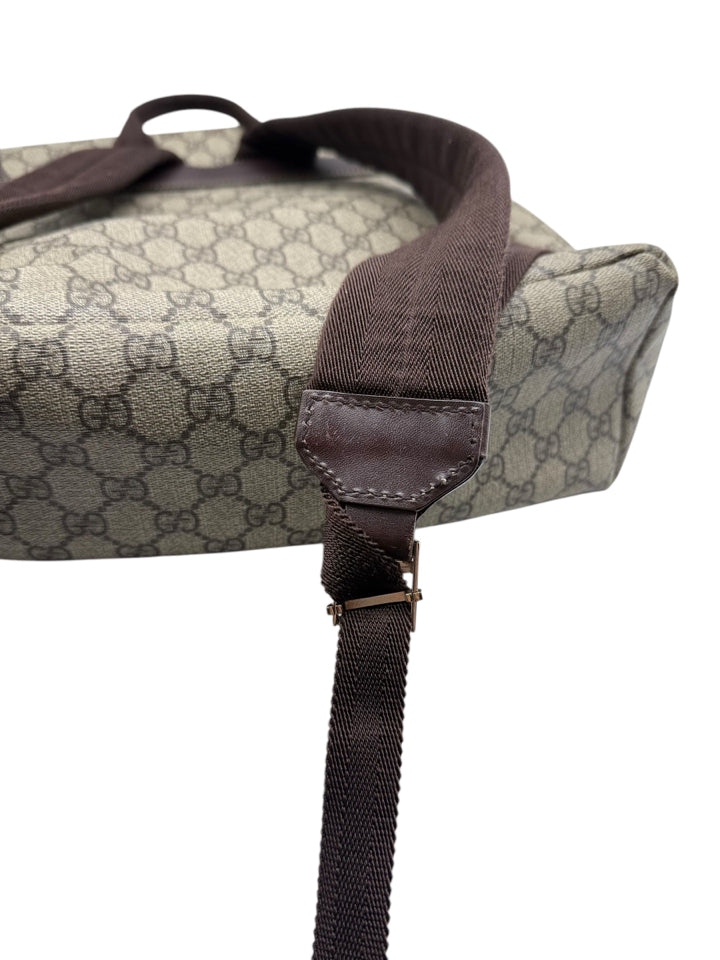Gucci Supreme Medium Unisex Backpack - Tan Coated Canvas Travel Backpack for Men & Women | Perfect for School, Work & Outdoor Adventures