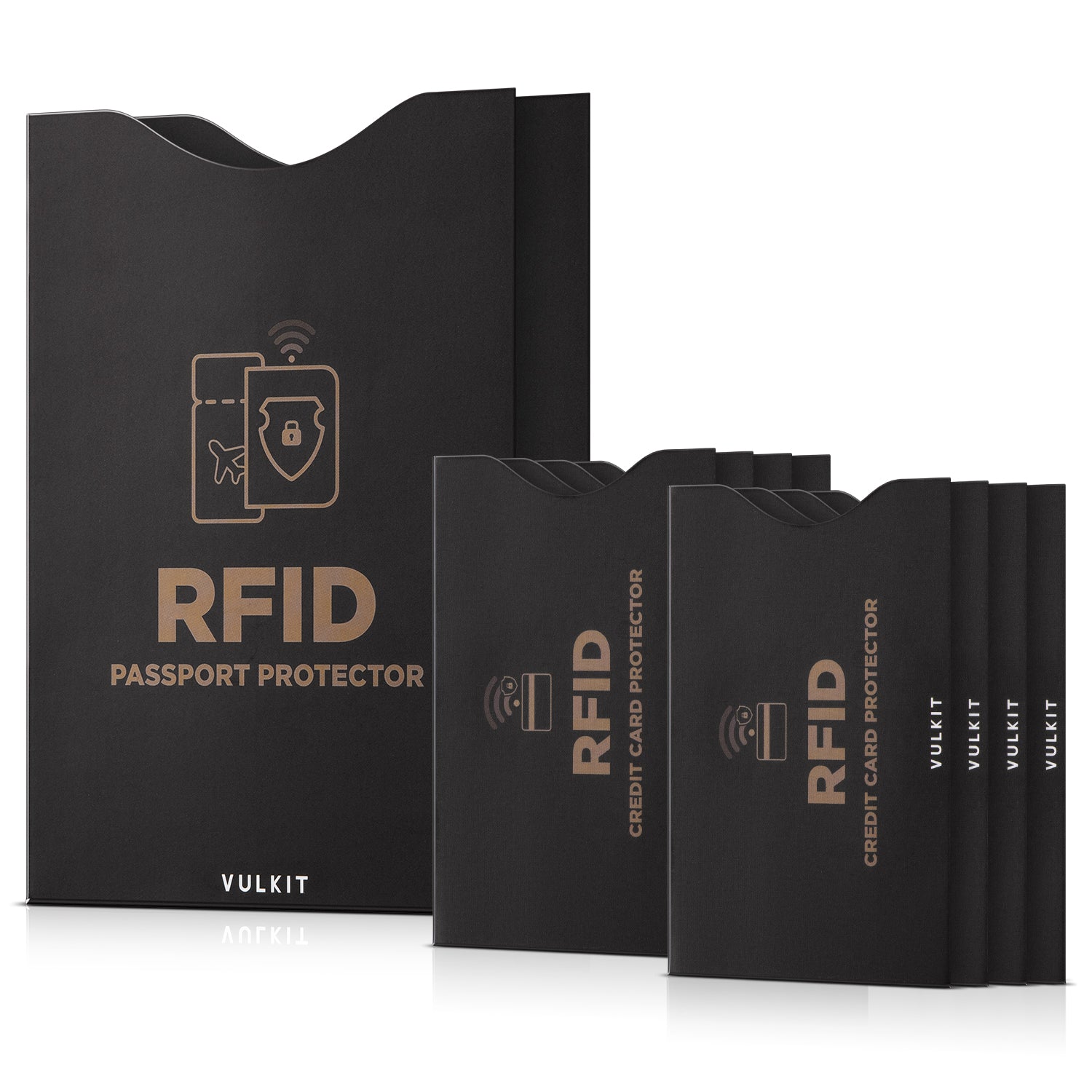 VCP101/VCP102 RFID NFC Blocking Sleeve - Credit Card Protector & Passport Holder - Secure Wallet for Travel, Business & Daily Use