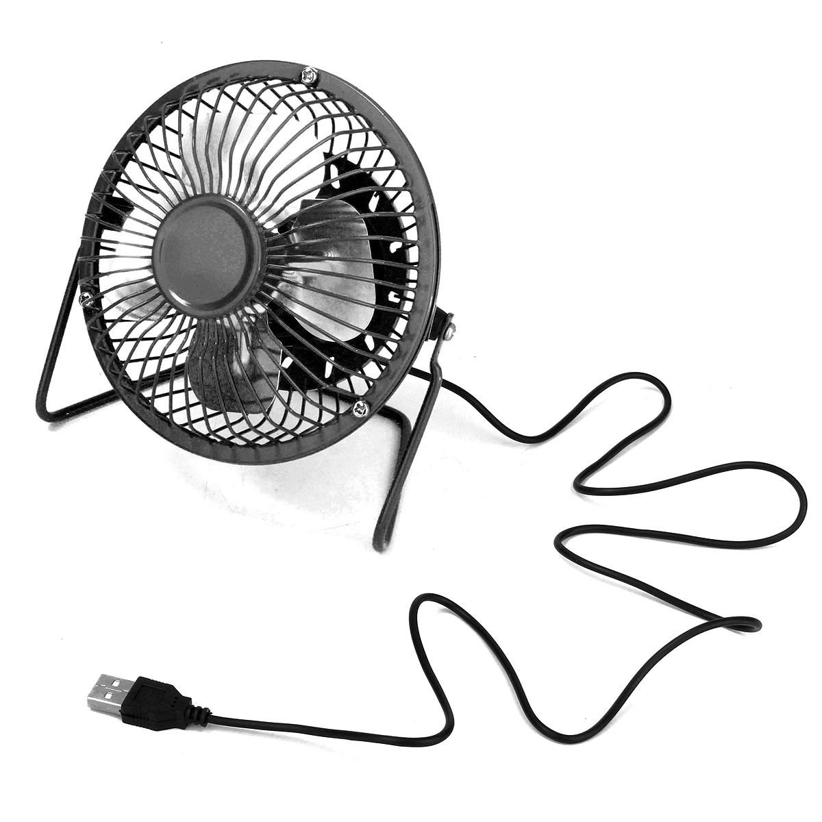 4’’ USB Mini Desk Fan - Quiet, Powerful Metal Cooling Fan for Office, Home & Dorm Room | Portable USB Powered Small Fan for Computer, Nightstand & Workspace