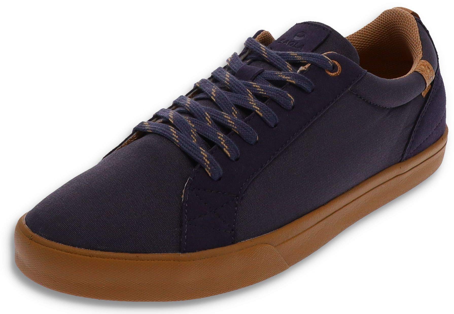 SAOLA Cannon Canvas Obsidian Men's Sneakers - Lightweight Casual Shoes for Walking, Running & Everyday Wear | Breathable Comfortable Athletic Footwear for Men