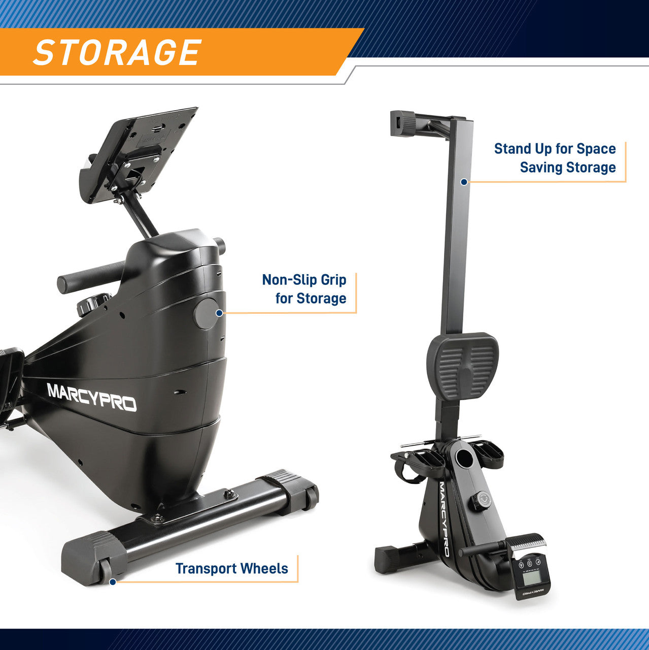 Marcy XJ 6860RW Magnetic Resistance Rowing Machine for Home Gym - Compact Foldable Design for Small Spaces | Perfect for Full-Body Workout & Cardio Training