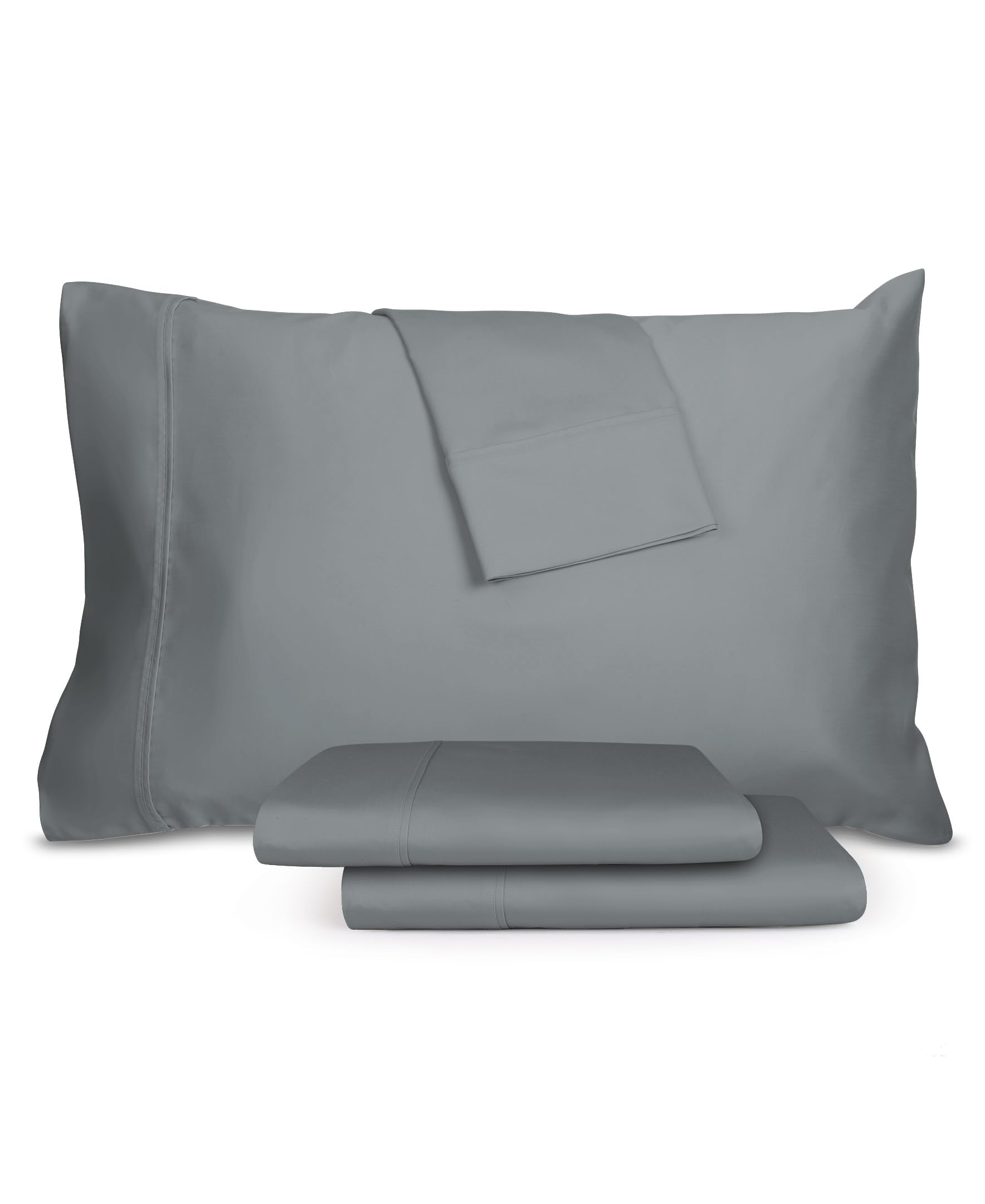 Celliant Performance Bed Sheets - Luxury Soft & Breathable Cooling Sheets - Wrinkle & Fade Resistant - Promotes Better Sleep - Dark Grey Twin 15
