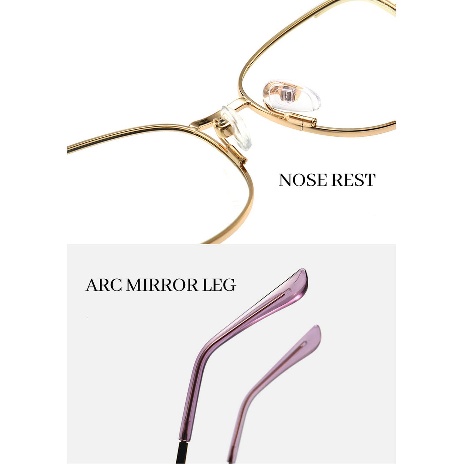 Photochromic Transition Sunglasses for Women - Metal Full Frame Cat Eye Reading Glasses with UV Protection - Perfect for Driving, Outdoor Activities & Fashion Accessories