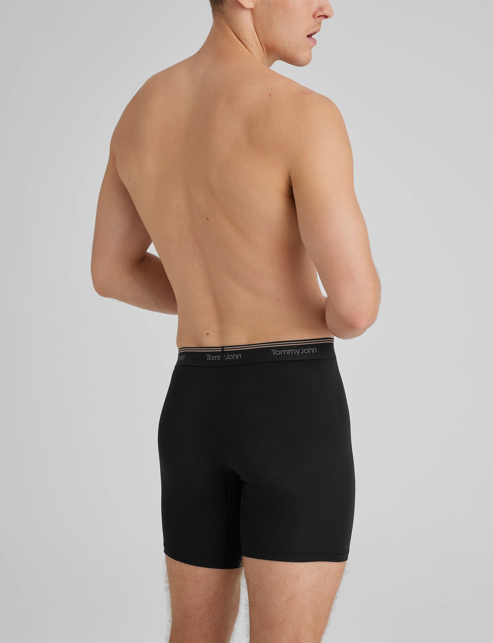 Ultra Soft Flex Mid Length Boxer Briefs for Men - 6 Pack (3 Pairs) - Breathable Comfort Underwear for Workout, Travel & Everyday Wear