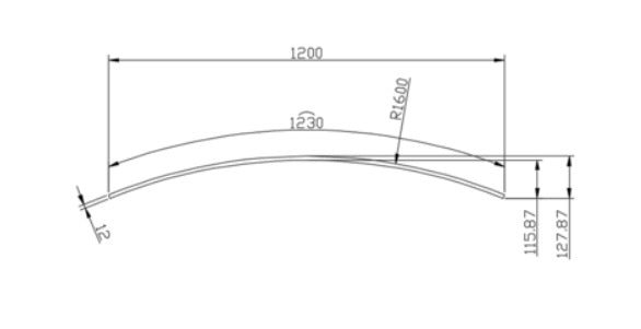 12mm Tempered Clear Curved Glass Pool Fence Panels - 1200mm Height, Custom Width Options | Durable Safety Barrier for Residential & Commercial Pools, Spas & Waterfront Areas