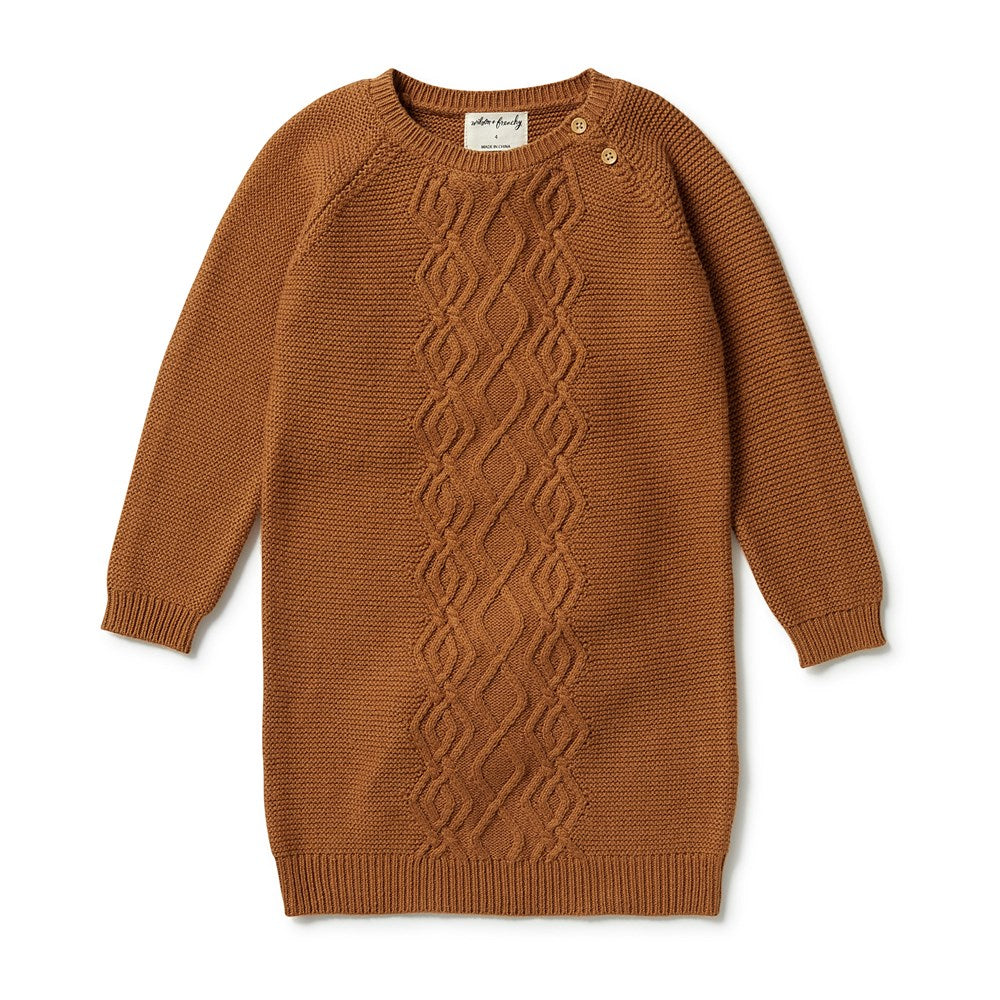 Women's Knitted Cable Sweater Dress - Cozy Winter Pullover for Casual & Office Wear | Perfect for Holidays & Date Nights