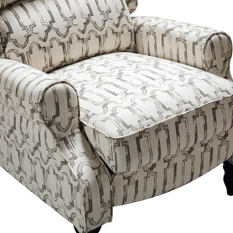 Erdeni Upholstered Manual Wingback Recliner Chair - Comfortable Living Room Armchair with Smooth Reclining Mechanism - Perfect for Home Theater, Reading Nook & Relaxation