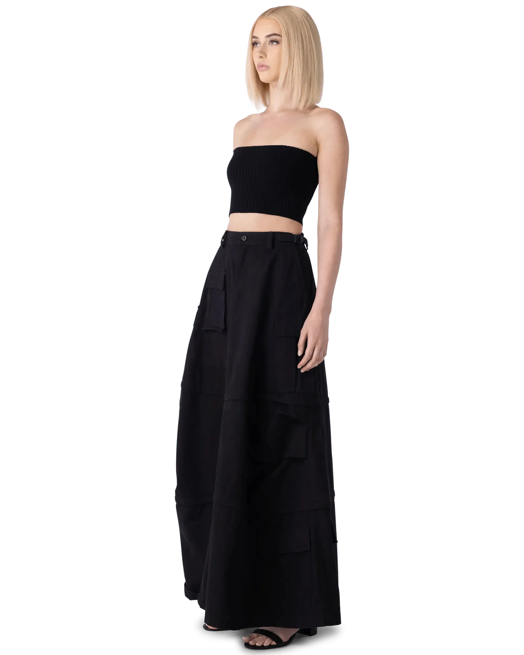 Durable Cotton Ripstop Maxi Cargo Skirt for Women - Outdoor Hiking, Travel & Casual Wear