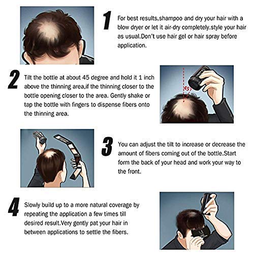 Boxo Human Hair Building Fiber for Men & Women - 7g Black (Pack of 1) | Instant Hair Thickening Solution for Thinning Hair, Bald Spots & Receding Hairline - Perfect for Daily Use, Special Occasions & Confidence Boosting