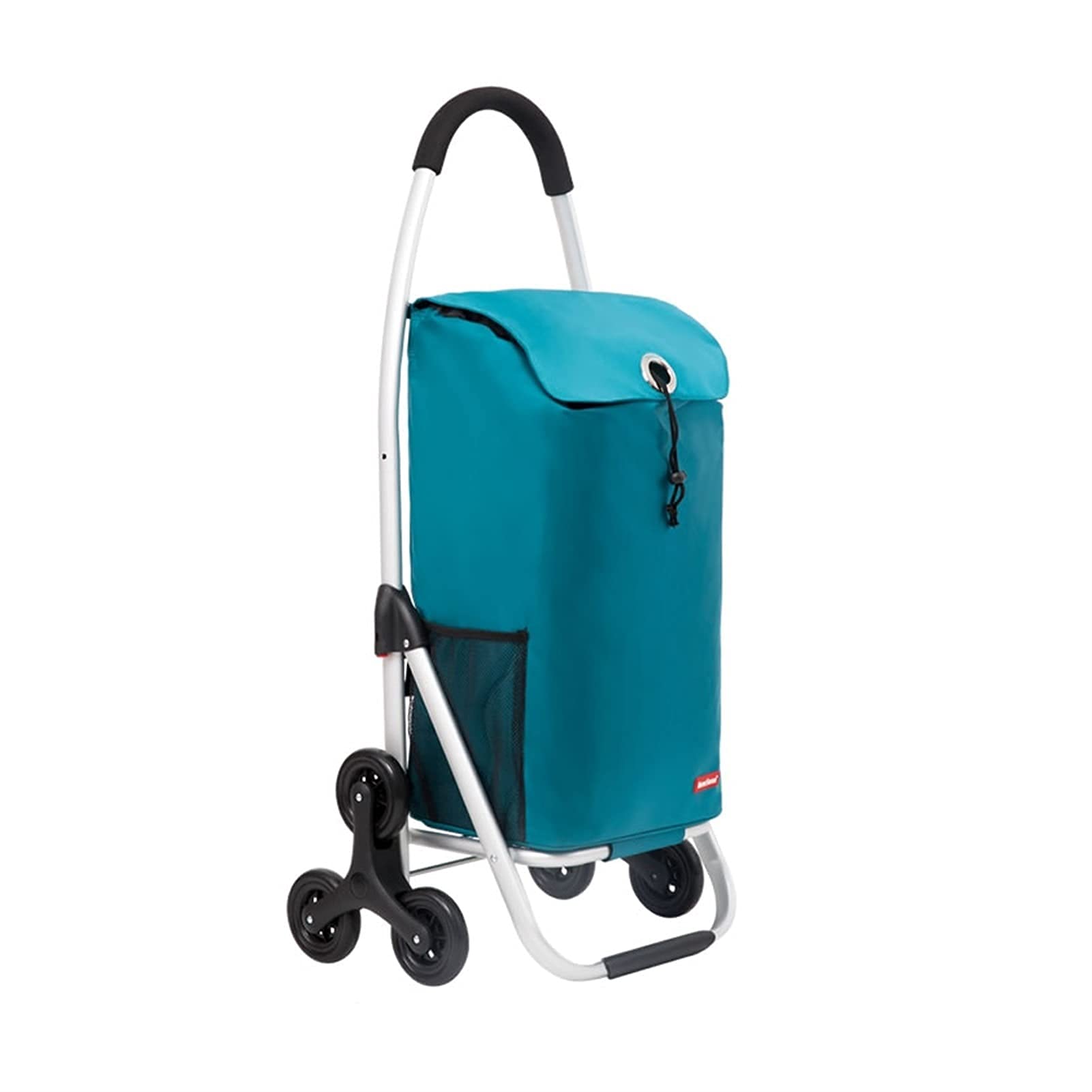 **Foldable 6-Wheel Shopping Cart with Large Capacity & Aluminum Alloy Frame - Heavy Duty Grocery Cart for Luggage, Shopping, and Stair Climbing - Perfect for Supermarkets, Travel, and Home Use**