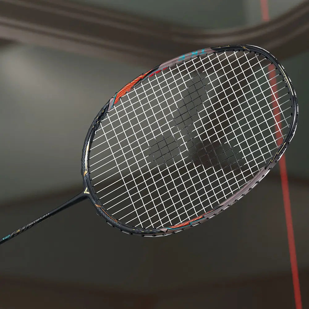 Victor Thruster TK F Ultra Badminton Racket (Moonless Night) - Lightweight Carbon Fiber Shuttlecock Racket for Professional & Recreational Players - Perfect for Tournaments & Training Sessions