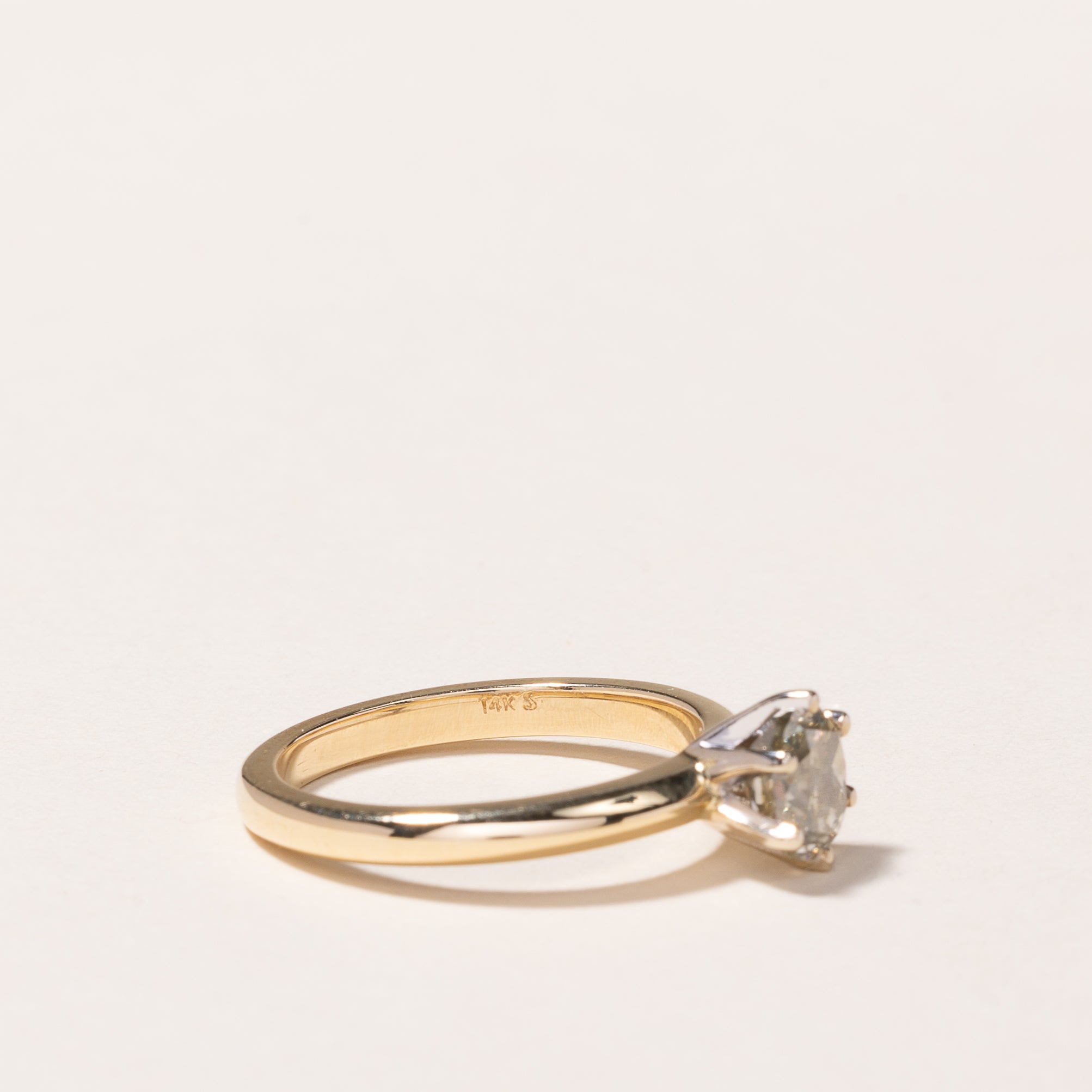 14K Yellow Gold Cushion Cut Diamond Ring - 0.43 Carat Solitaire Engagement Ring, Size 7 | Perfect for Proposals, Anniversaries & Special Occasions