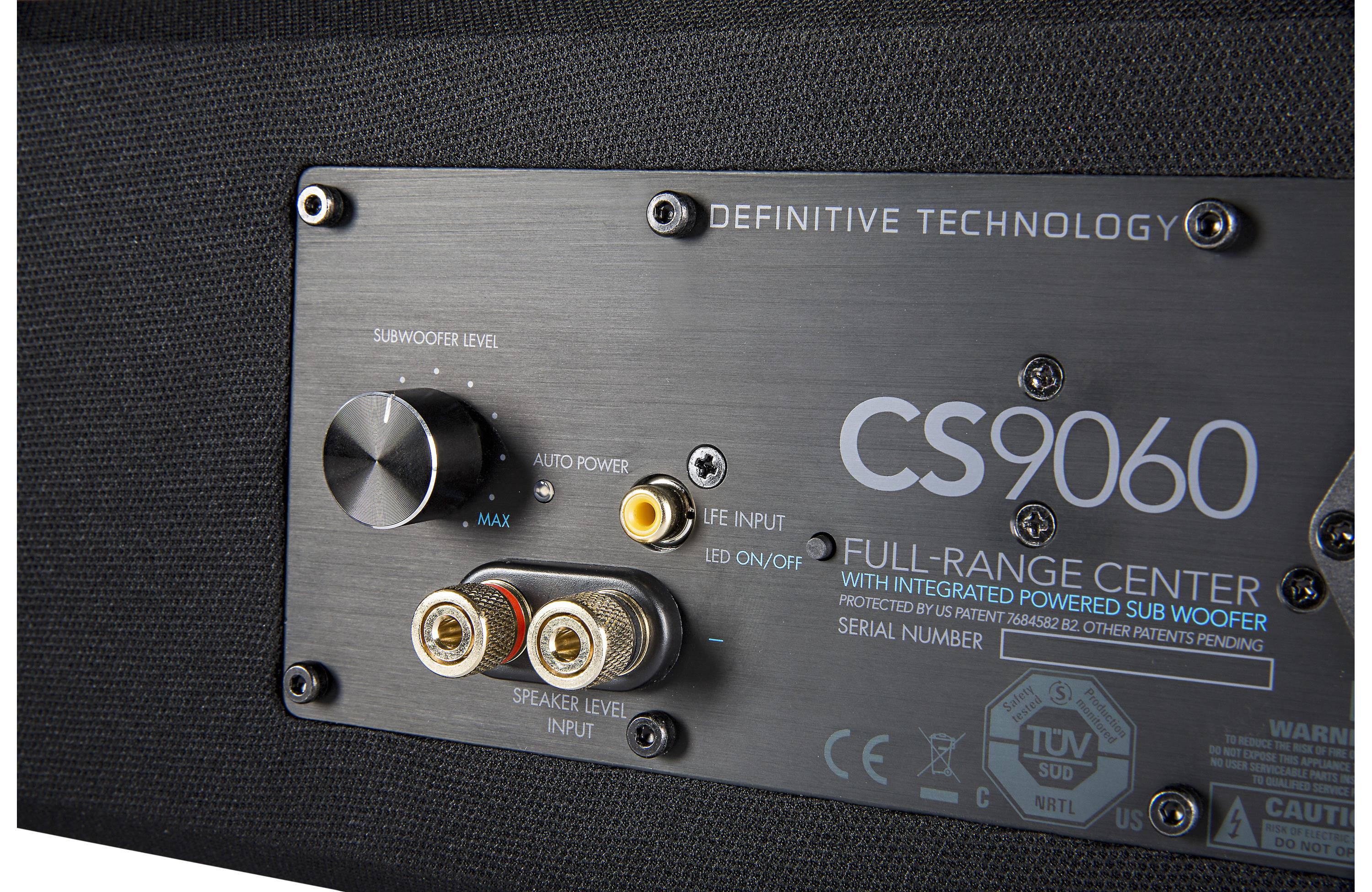 Definitive Technology CS9060 High-Performance Center Channel Speaker with Built-in Powered Subwoofer - Perfect for Home Theater and Surround Sound Systems