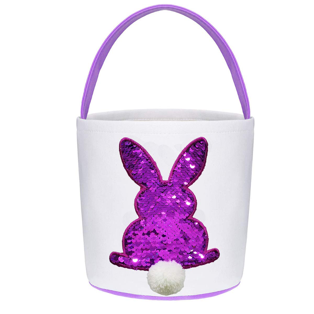 Easter Basket Bags for Kids - Bunny Tote Bucket for Easter Eggs, Toys, Candy & Gifts | Perfect for Easter Egg Hunts, Party Favors & Holiday Gift Giving