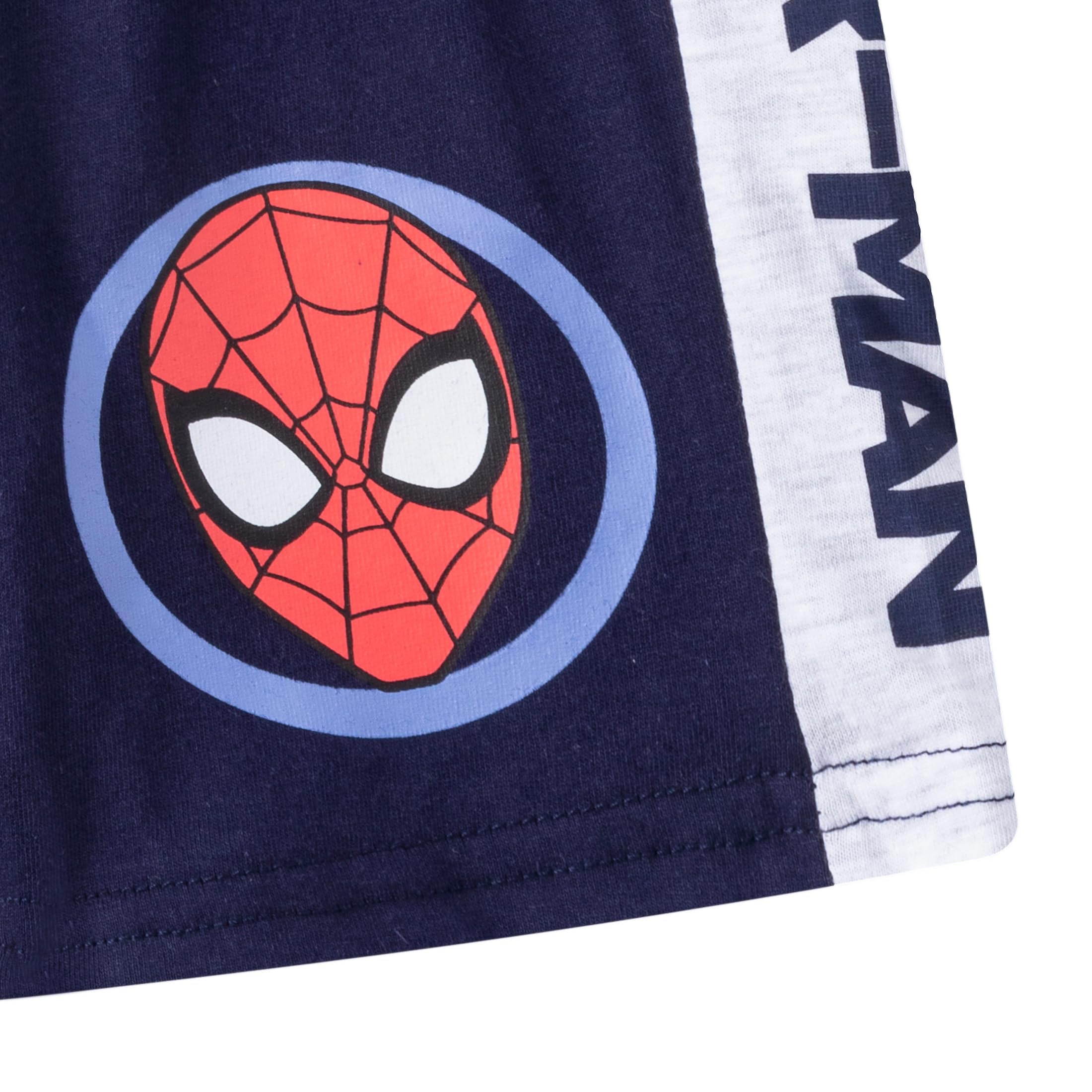 Marvel Spider-Man Boys 4-Piece Mix and Match T-Shirts & Shorts Set for Toddlers - Cool Superhero Outfit for Playtime, Birthday & Daily Wear