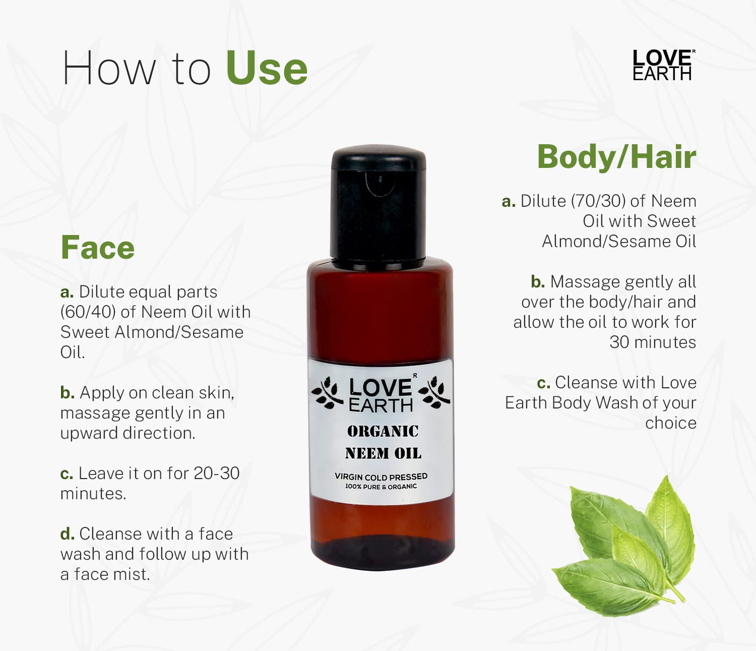 Organic Neem Oil for Skin & Hair - Cold Pressed Virgin Neem Oil for Acne, Pigmentation, Dandruff & Scalp Care | Natural Anti-Inflammatory Treatment for Clear Skin & Healthy Hair | Perfect for Daily Skincare & Haircare Routine